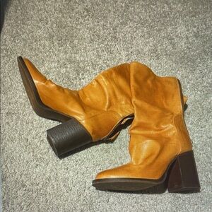 Free People Brown Heeled Boots